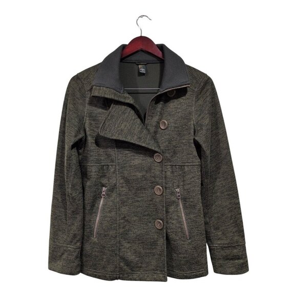 Prana Jackets & Blazers - Prana Women's Martina Heathered Green Soft-Shell Jacket Full Zip Military Sz XS